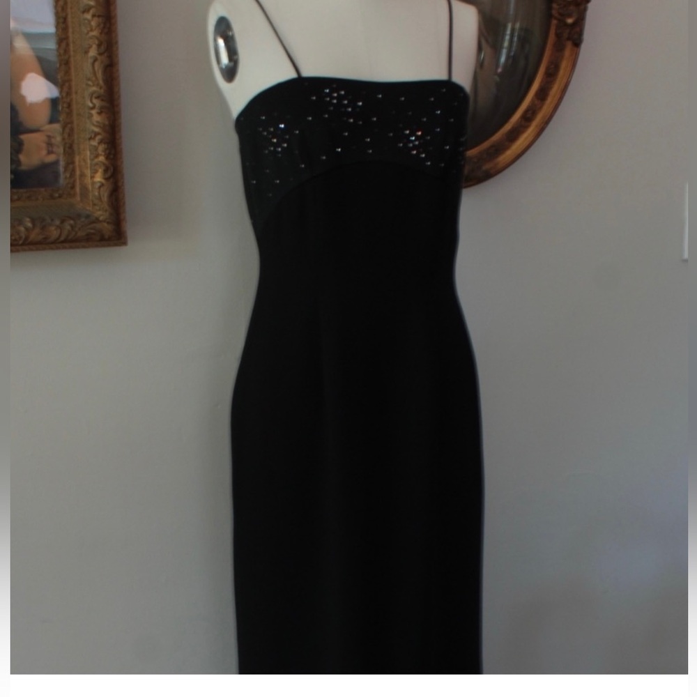 Vintage 1990’s/2000’s Andrea Polizzi Black Evening Gown